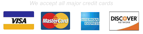 All major credit cards
